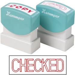 XSTAMPER - 1 COLOUR - TITLES A-C 1038 Checked Red
