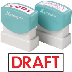 XSTAMPER - 1 COLOUR - TITLES D-F 1068 Draft Red