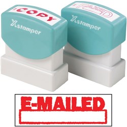 XSTAMPER STAMP - 1 COLOUR - D-F 1650 Emailed/Date Red