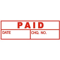 DESKMATE STAMP PAID DATE/CHQ KE-P26 (RED)