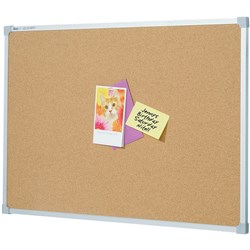 PENRITE CORK BULLETIN BOARD ALUMINIUM FRAME 1500x900mm