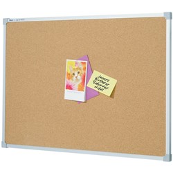 PENRITE CORK PINBOARD WITH ALUMINIUM FRAME 900 x 600