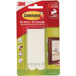 COMMAND PICTURE HANGING STRIPS Large White (17206)