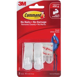 COMMAND 17002 SMALL HOOKS With Adhesive 2 Pack PK2