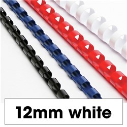 REXEL BINDING COMB 12mm 95 Sheet Capacity White Pack of 100