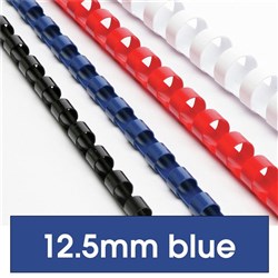 REXEL BINDING COMB 12mm 95 Sheet Capacity Blue Pack of 100