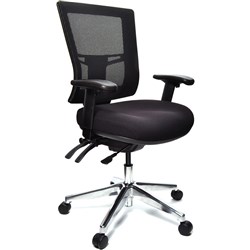 Buro Metro II 24/7 High Mesh Back Chair with Arms Alloy Base Seat Slide Black