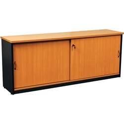 LOGAN CREDENZA Beech & Ironsto (H) 730mm x (W)1200 x (D) 450m