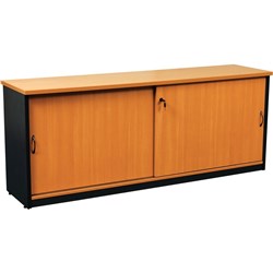 LOGAN CREDENZA 1500X450X730 Beech & Ironstone