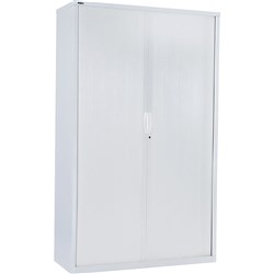 GO TAMBOUR DOOR CUPBOARD White Satin H1980xW1200xD470mm