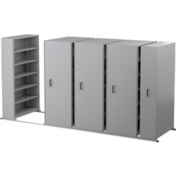 APC EZI-SLIDE AISLE SAVER 5 Shelves/Bay Silver Grey L4500xH2175xW1200xD400mm