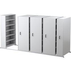 APC EZI-SLIDE AISLE SAVER 5 Shelves/Bay White L4500xH2175xW1200xD400mm