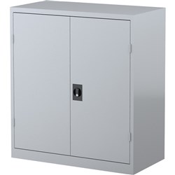 STEELCO STATIONERY CUPBOARD 2 Shelf Silver Grey H1015xW914xD463mm
