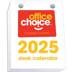 Office Choice Desk Calendar Top Opening Refill 102x76mm Day to a Page (2025)