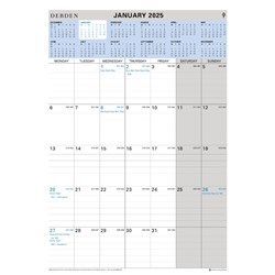 COLLINS CALENDAR WALL PLANNER Wiro 12 Month 300x432mm