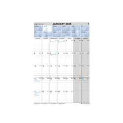 COLLINS CALENDAR WALL PLANNER Wiro 12 Month to View 210x297mm