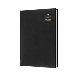 DIARY A4 DAY/PG 1/2HR STERLING #144  BLACK