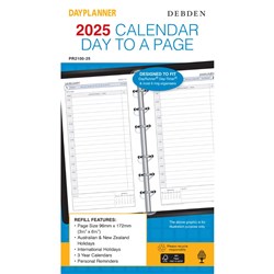 Debden Personal Organiser Refill Day To A Page 96X172mm Dayplanner