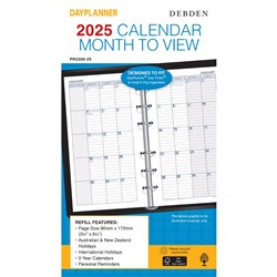 Debden Dayplanner Refill Month To View 96X172mm 172x96mm Personal