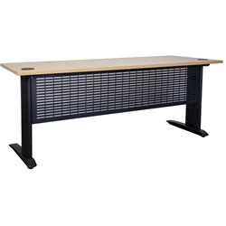 SUMMIT DESK COMPLETE White Frame Modesty Panel 1800mm White Top