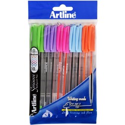 ARTLINE SMOOVE BALLPOINT PEN 1mm Brights pack of 10