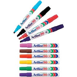 PEN ARTLINE 90 CHISEL POINT ASSORTED COLOURS BX12