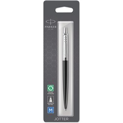 PARKER JOTTER BALLPOINT PEN Bond Street Black Chrome Trim