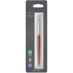 PARKER JOTTER BALLPOINT PEN Chelsea Orange Chrome Trim Blue