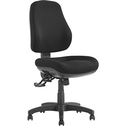NEWTON ERGONOMIC TASK CHAIR Black 3 Lever, No Arms Metro Black Fabric