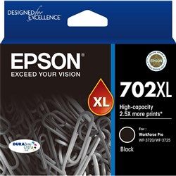 EPSON 702BXL BLACK INK CARTRIDGE T3451 1100pgs @ 5%