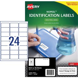 Avery 959231 No Peel Industrial Labels White L6146