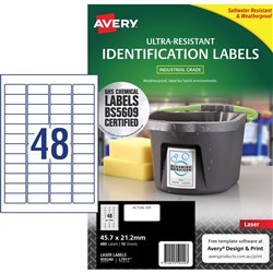 Avery 959240 Ultra Heavy Duty Industrial Labels White L7911