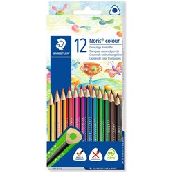 STAEDTLER NORIS CLUB Triangular Colour Pencils Assorted Pack of 12