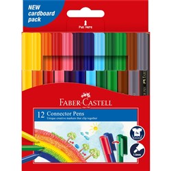 FABER-CASTELL CONNECTOR PENS ASSORTED PK.12