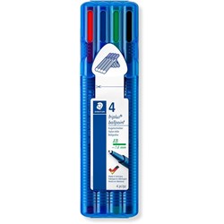 STAEDTLER TRIPLUS WALLET 437 Msb4 Ballpoint Pen Assorted Pack of 10