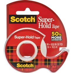 SCOTCH 198 TAPE DISPENSER Super Hold Clear 19mm X 16.5m