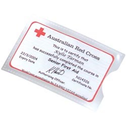 CARD HOLDER 67x99 A8 TOP OPEN CLR PK10 **WHILE STOCK LASTS**