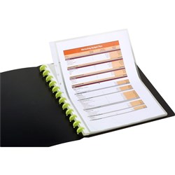 MARBIG KWIK ZIP BUSINESS CARD BOOK A4 Refills PK10