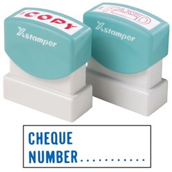 XSTAMPER - 1 COLOUR - TITLES A-C 1097 Cheque Number Blue