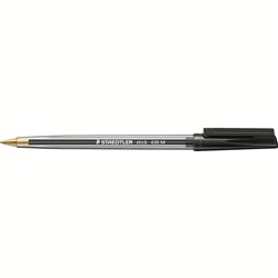 PEN STAEDTLER 430 STICK MED BLACK SOLD AS BOX OF 10