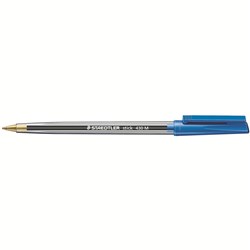 PEN STAEDTLER 430 STICK MED BLUE SOLD AS BOX 10 430MA-3