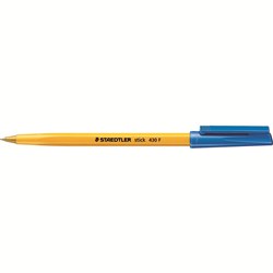 PEN STAEDTLER 430 STICK FINE BLUE SOLD AS BOX OF 10