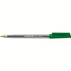 STAEDTLER STICK 430 BALL PEN Medium Green sold box 10