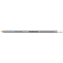 STAEDTLER LUMOCOLOUR PERMANENT GLASOCHROM PENCIL WHITE BX12