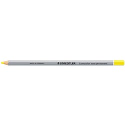 STAEDTLER LUMOCOLOR PERMANENT GLASOCHROM PENCIL YELLOW BX12