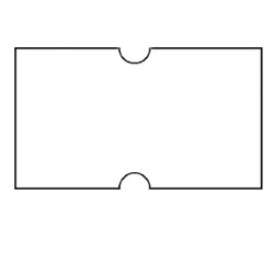 PRICING GUN LABELS - 21 X 12MM White Removable Roll 1000