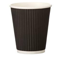 12OZ (340ML) BLACK RIPPLE COFFEE CUP (CTN 500) CHC0645