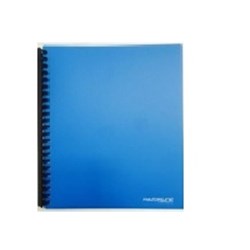 REFILLABLE A4 DISPLAY BOOK 20 POCKET BLUE