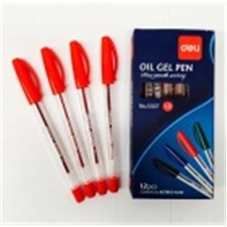 O/MART BALL PEN RED 1MM SOLD IN BOX 12 CAPPED 1740 S307