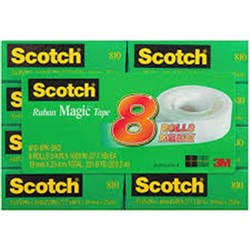 3M SCOTCH 500 EVERYDAY STICKY TAPE 18MMX33M BULK PACK 8 PK8